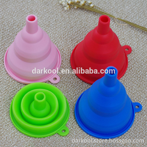 High quality kitchenware multifunction silicone funnel silicone oil foldable funnel silicone rubber funnel
